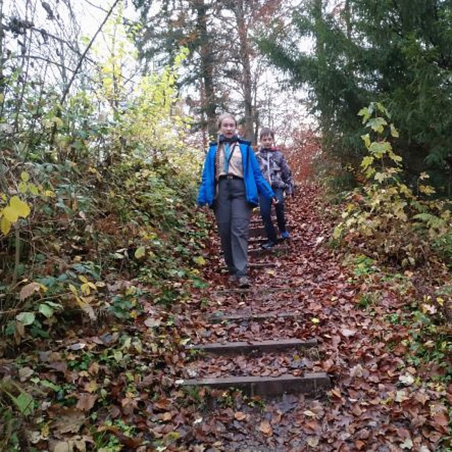 Pfadfinder auf Wanderung